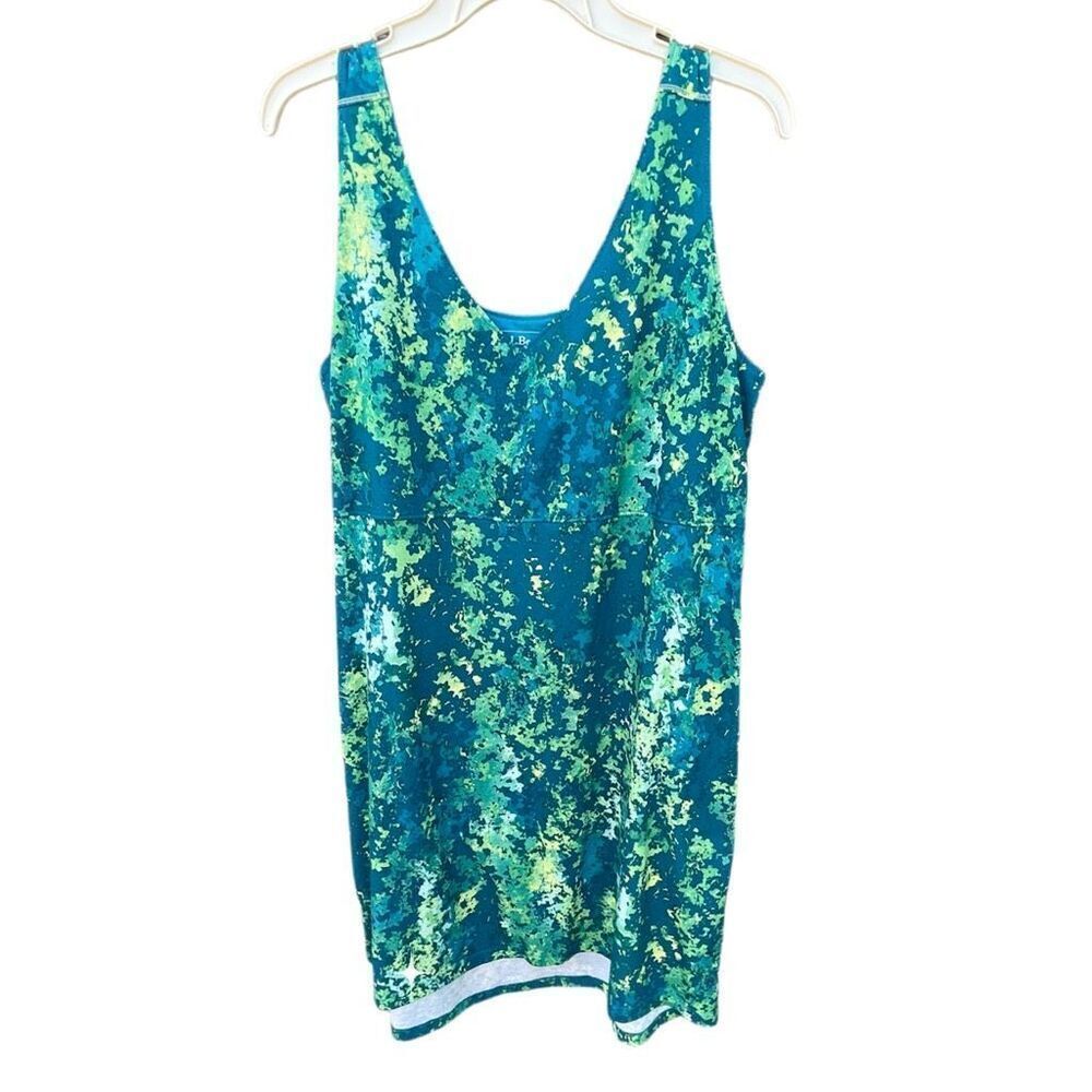 L.L. Bean size L watercolor floral print tank dress.